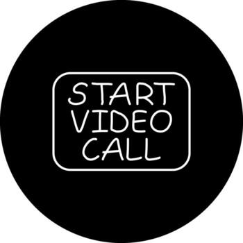 Start Call Slim Button Minimal Creative Symbol vector