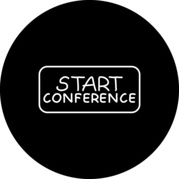 comienzo conferencia Delgado botón mínimo usuario interfaz forma vector