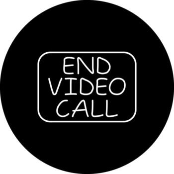End Call Slim Button Dynamic Creative Design Layout vector