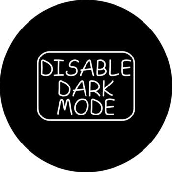 Disable Dark Mode Slim Button Premium Web Interface Layout vector