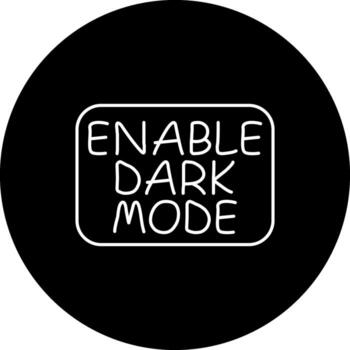 Enable Dark Mode Slim Button Advanced Creative Graphic Form vector