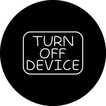 Turn Off Device Slim Button Innovative Flat Design Asset vector