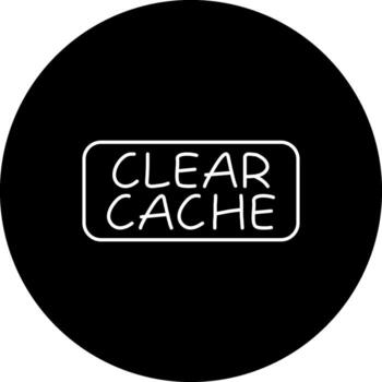 Clear Cache Slim Button Simple Digital Art Concept vector