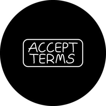 Accept Terms Slim Button Elegant Modern Design Feature vector