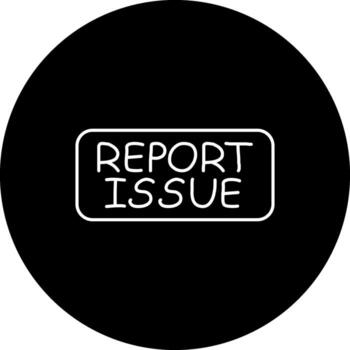 Report Issue Slim Button Distinctive Digital Art Layout vector