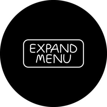 Expand Menu Slim Button Custom Creative Visual Element vector