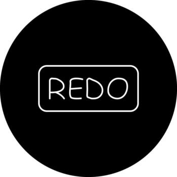 rehacer Delgado botón sencillo digital diseño símbolo vector