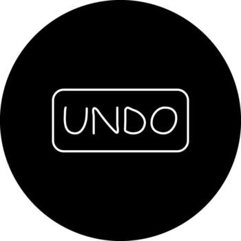 Undo Slim Button Abstract Flat Form vector