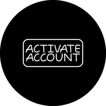 Activate Account Slim Button Stylish Design Feature vector