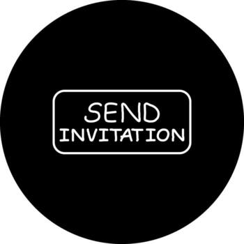 Send Invitation Slim Button Minimal Creative Symbol vector