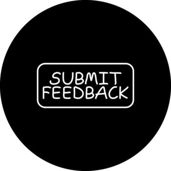 Submit Feedback Slim Button Sleek Mobile App Graphic vector