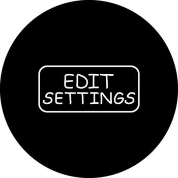 editar ajustes Delgado botón moderno digital Arte forma vector