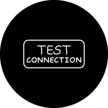 Test Connection Slim Button Minimal Product Graphic Shape vector