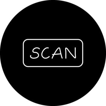 Scan Slim Button Clear User Interface Object vector
