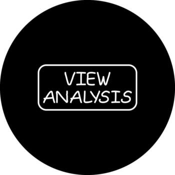 View Analysis Slim Button Geometric Web Graphic Symbol vector