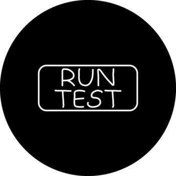 correr prueba Delgado botón distinto visual gráfico característica vector