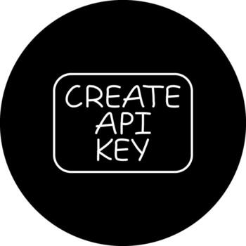crear api llave Delgado botón moderno digital Arte forma vector