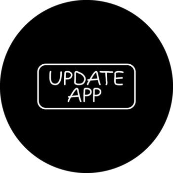 Update App Slim Button Clean User Experience Design vector