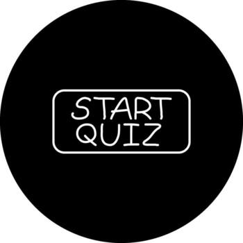 Start Quiz Slim Button Modern User Interface Feature vector