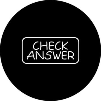 Check Answer Slim Button Clean User Experience Design vector