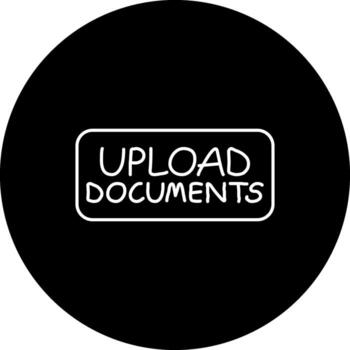 Upload Documents Slim Button Stylish User Interface Design vector