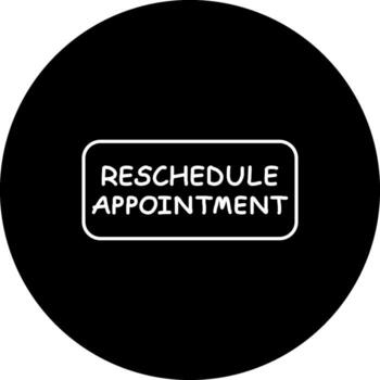 Reschedule Appointment Slim Button Functional Web Graphic Object vector