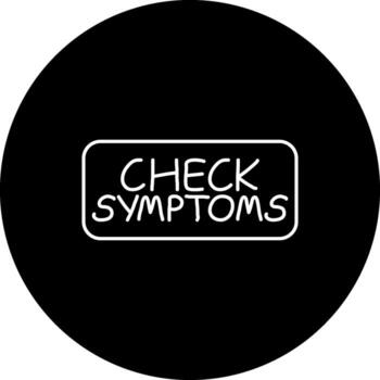 Check Symptoms Slim Button Functional User Interface Symbol vector