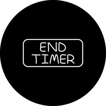 final Temporizador Delgado botón moderno digital gráfico símbolo vector