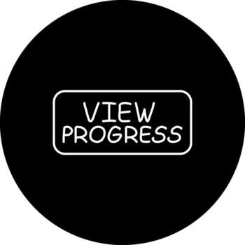 ver Progreso Delgado botón alto resolución gráfico objeto vector