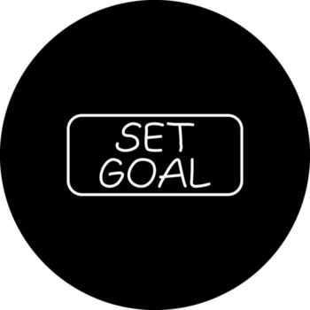 Set Goal Slim Button Unique Web Interface Form vector