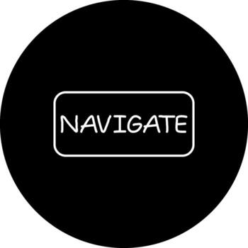 Navigate Slim Button Innovative Flat Design Asset vector
