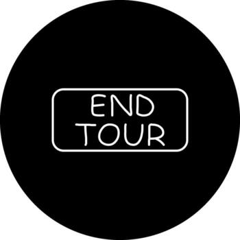 End Tour Slim Button Consistent User Interface Mark vector