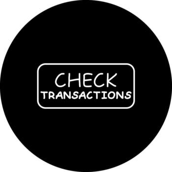 Check Transactions Slim Button Clean User Experience Design vector