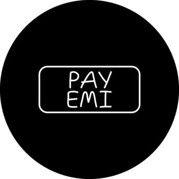 Pay EMI Slim Button Modern User Interface Feature vector