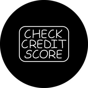 Check Credit Score Slim Button Unique Web Interface Form vector