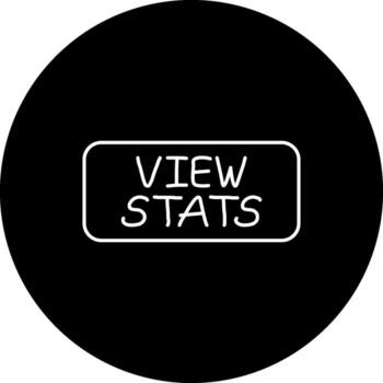 ver estadísticas Delgado botón sencillo digital diseño símbolo vector