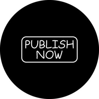 Publish Now Slim Button Dynamic Flat Design Feature vector