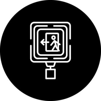 Left Exit Innovative User Interface Layout vector