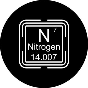 nitrógeno cuadrado personalizado plano diseño elemento vector