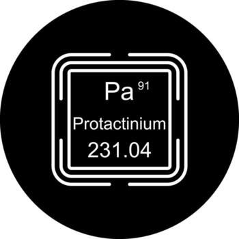 protactinio cuadrado elegante diseño objeto vector