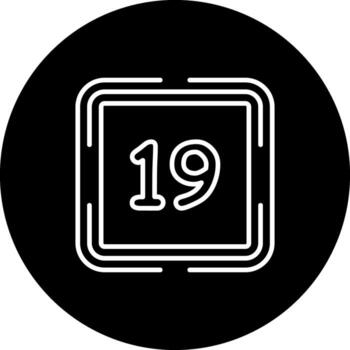 Counting Nineteen Functional Digital Art Element vector