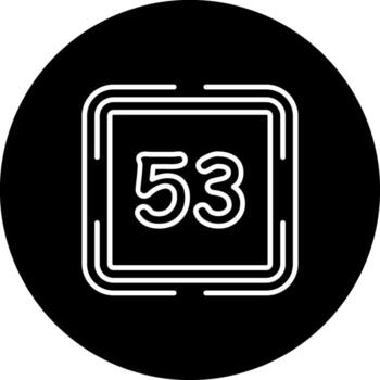 Counting Fifty Three Advanced Creative Graphic Form vector