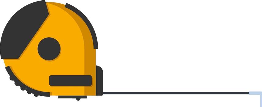 Measuring tape icon representing precision, work, and building vector
