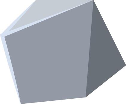 Abstract geometric mineral shape representing a gray stone vector