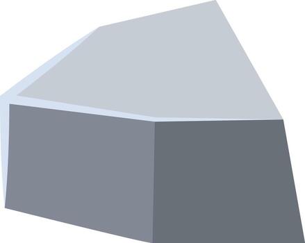 Abstract geometric grey block shape creating minimalist design vector