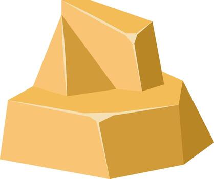 Abstract geometric rock formation solid structure vector