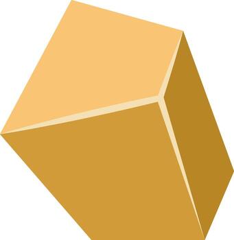 marrón 3d cubo bloquear sólido geometría vector