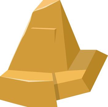 Gold nugget object representing wealth and treasure vector