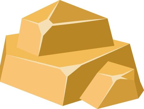 Stacking three blocks of caramel fudge candy vector