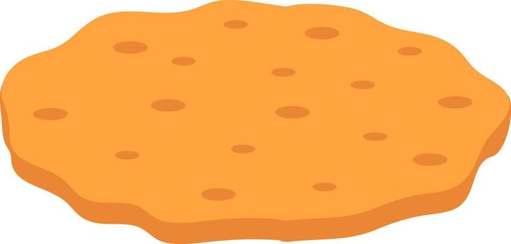 galleta bocadillo comida articulo con un llanura pan plano forma vector